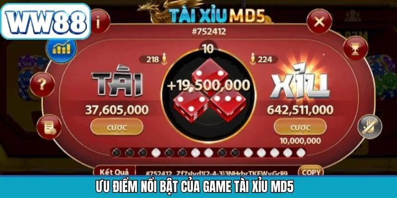 Các yếu tố nổi bật tạo nên sức hút của tài xỉu MD5